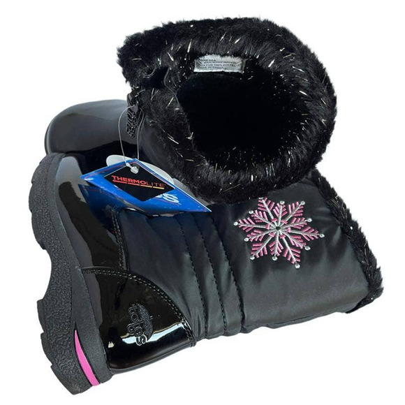 💎✨SALE✨💎 NEW IN BOX Totes Kids VANESSA Black Boots - Picture 2 of 7